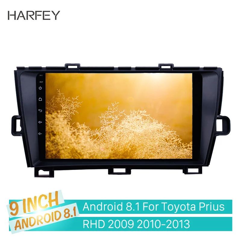 Автомагнитола Harfey с сенсорным экраном HD GPS 9 дюймов Android 8 1 для Toyota Prius RHD 2009 2010 2013