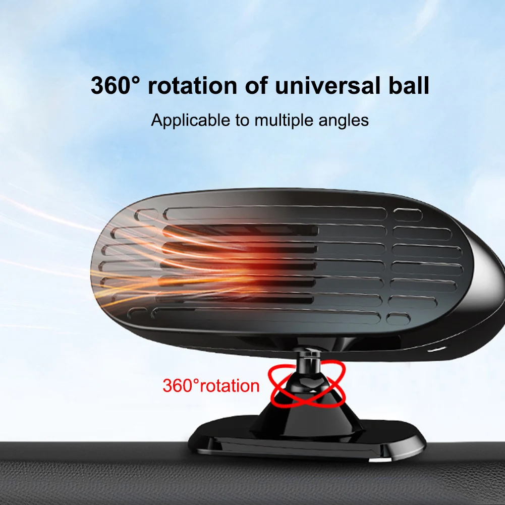 

Mini Car Heater 150W 12V/24V Windshield Defogger Fan 2 Modes Automotive Dashboard Windshield Defroster Defogger Heating Fan