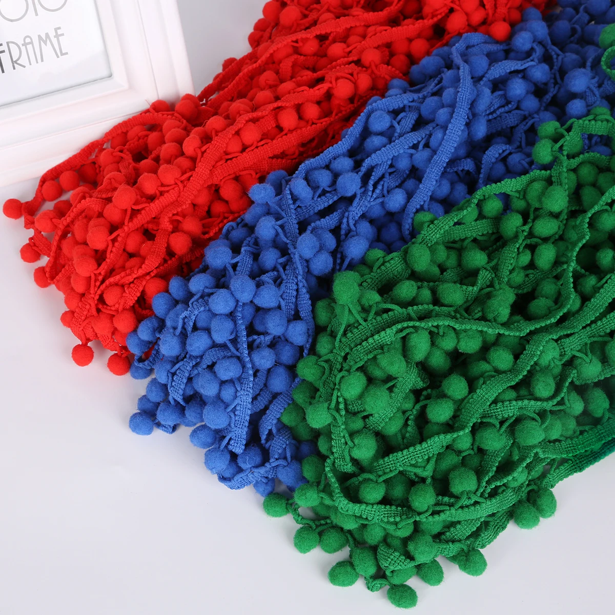 Мини-помпон с жемчугом 5 ярдов/партия лента бахромой | Дом и сад