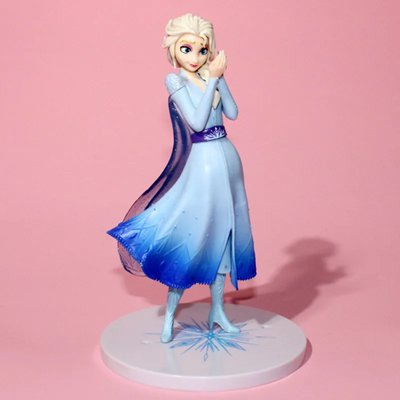2021 Disney New Frozen 1set Queen Elsa 21cm PVC Action Figure Anime Dolls Figurines Kids Toy Children Gift hot toys