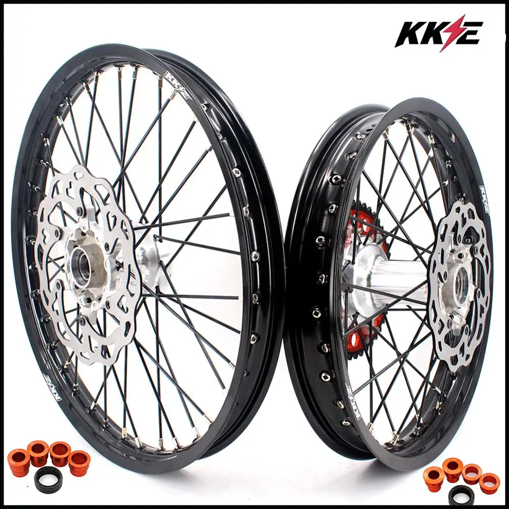 21/18 полный литье эндуро колесные диски комплект для KTM EXC EXC-F 150 200 250 300 350 450 500 2003- дисков
