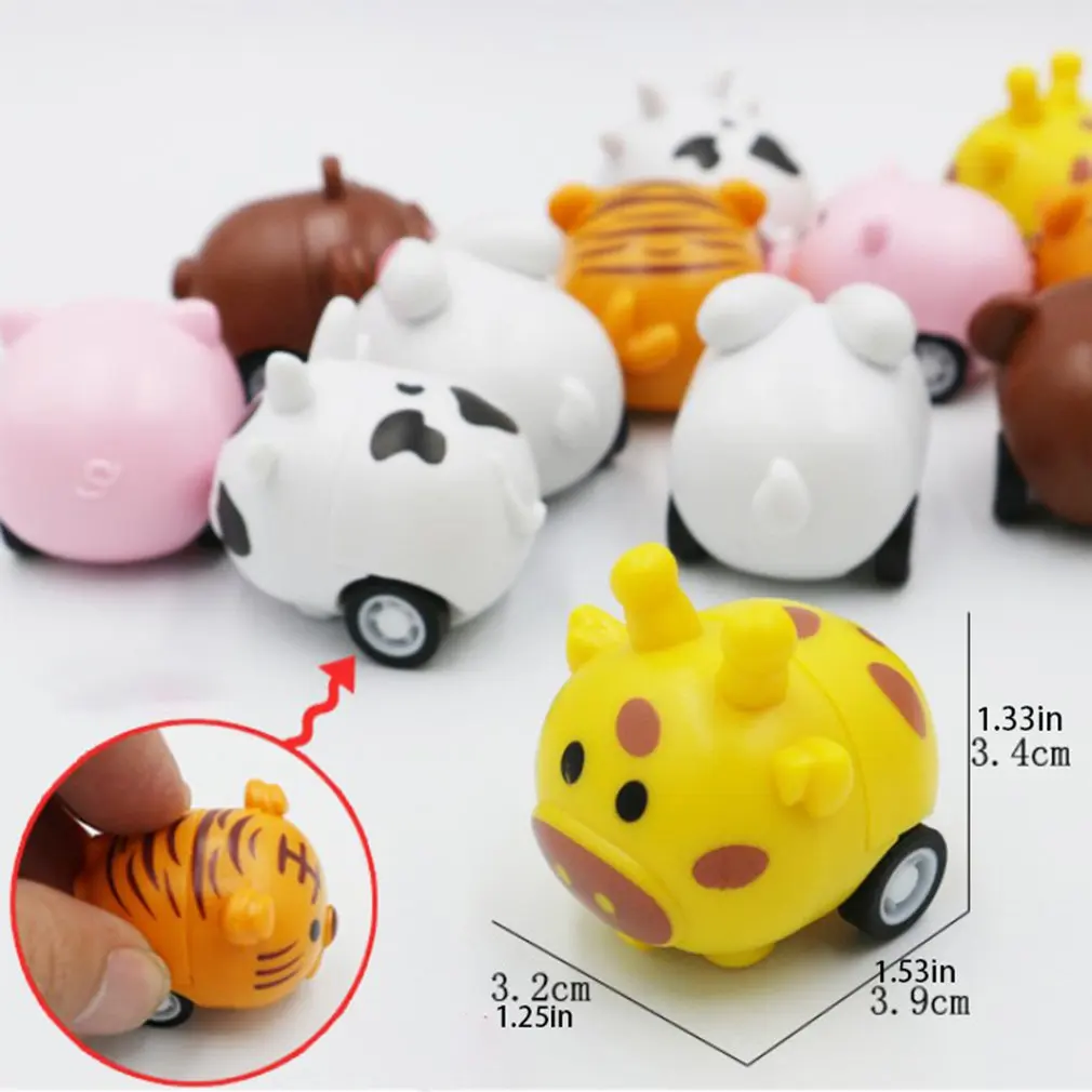 

Cartoon Animal Mini Pull Back Car Plastic Puzzle Toy Inertial Mini Car Children Toys Parent-Child Interactive Toys 12 Styles