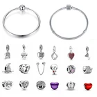 Посеребренные Подвески-шармы KOJ, разноцветные шарики, стандартные бусины, подходят для оригинальных браслетов Pandora, ювелирные изделия для рукоделия