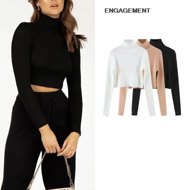

ENGAGEMENT za 2021 female Slim small design knit sweater sweater autumn winter women clothing light mature bottoming shirt top