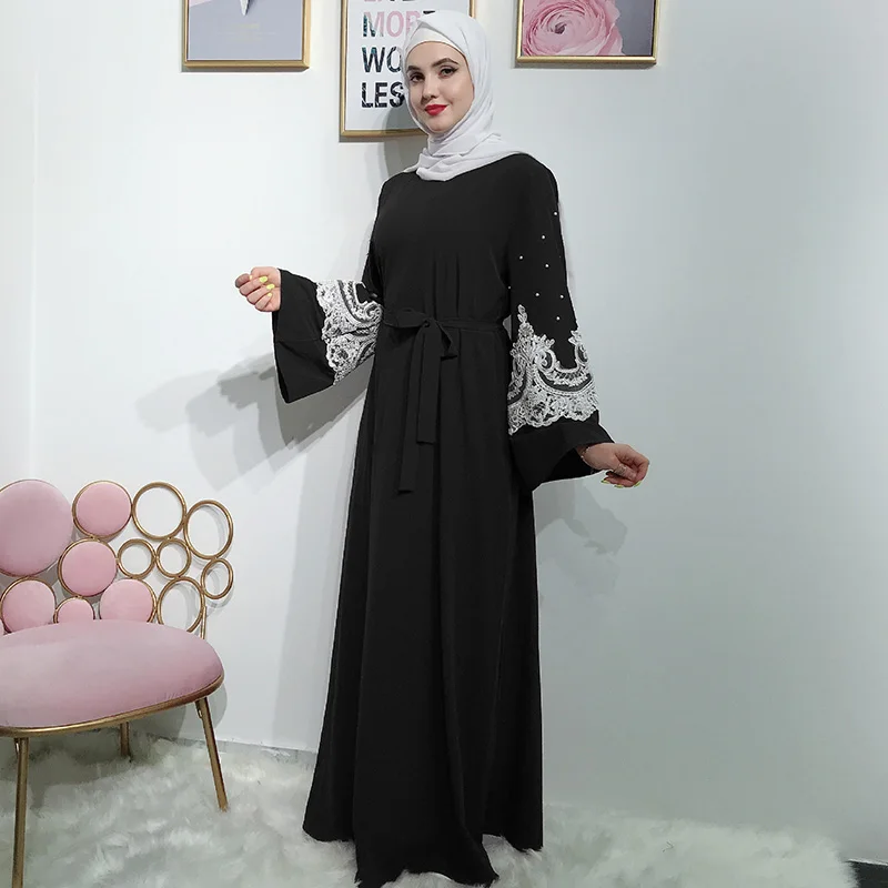 Abaya модная монохромная Женская длинная юбка в стиле Саудовской Аравии