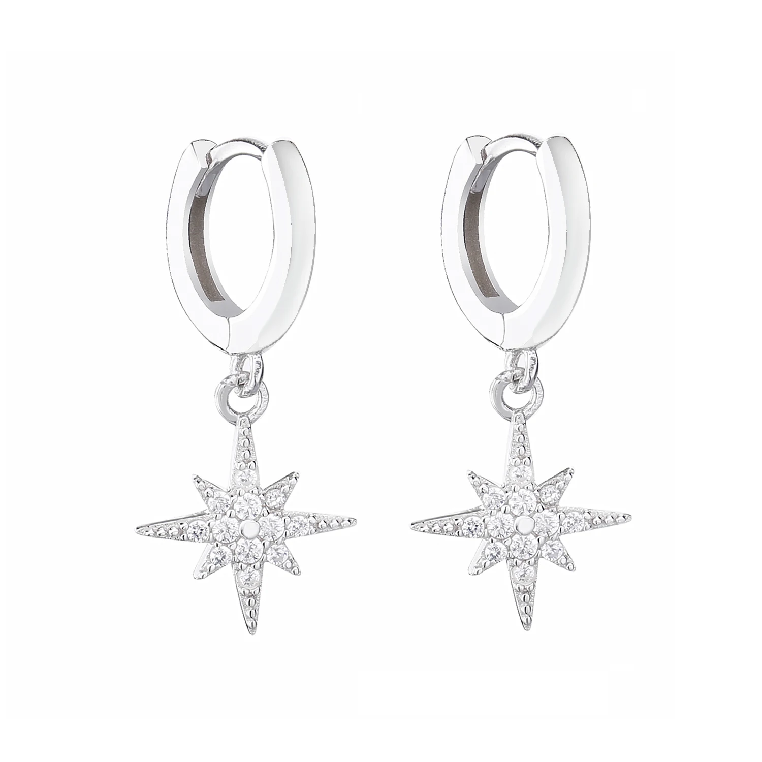 Starburst White Moonmory модные серьги-кольца для женщин 925 пробы опал в серебряной оправе Huggies Серьги-кольца для женщин серьга со змеями 16 цветов - Окраска металла: Starburst White