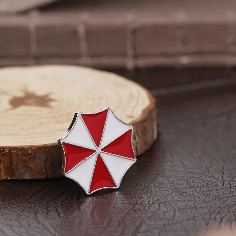 Residents Evils umbrella corperation badge metal enamel symbol pin brooch for women men clothes collar trendy fashion insignia | Украшения