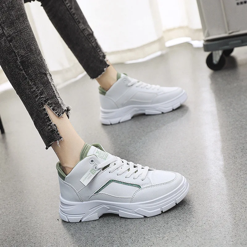 

Woman Platform Shoes High Top Sneakers Fashion White Designer Ladies Trainers Basket Chunky Sneakers Women Zapatillas De Mujer