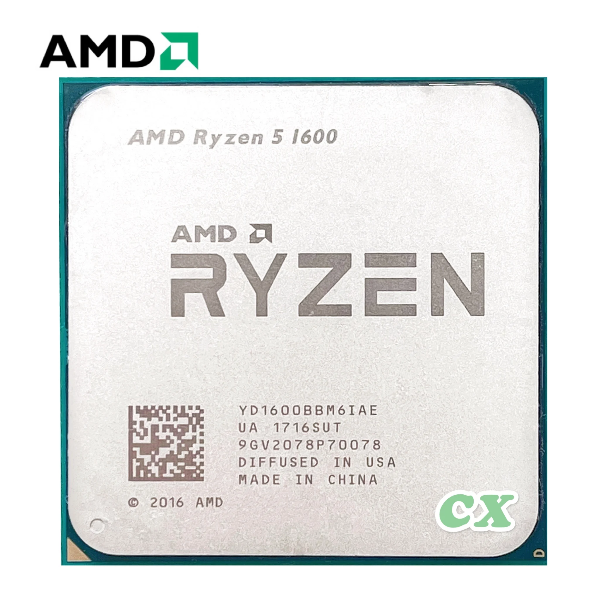 Б/у Процессор AMD Ryzen 5 1600 R5 3 2 ГГц шестиядерный двенадцати потоков 65 Вт YD1600BBM6IAE