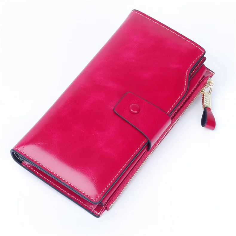 Top Quality RFID Wallets multi-function Fashion Long Leather Card Holder Classic Female Purse Zipper Brand Wallet For Women