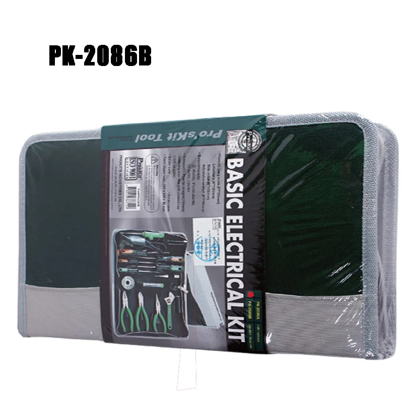 Pro'sKit PK- набор инструментов PK-2086B ящик для инструментов Комплект конверсионный паяльник пистолет коробка для набора инструментов плоскогубцы отвертка Гаечный ключ набор