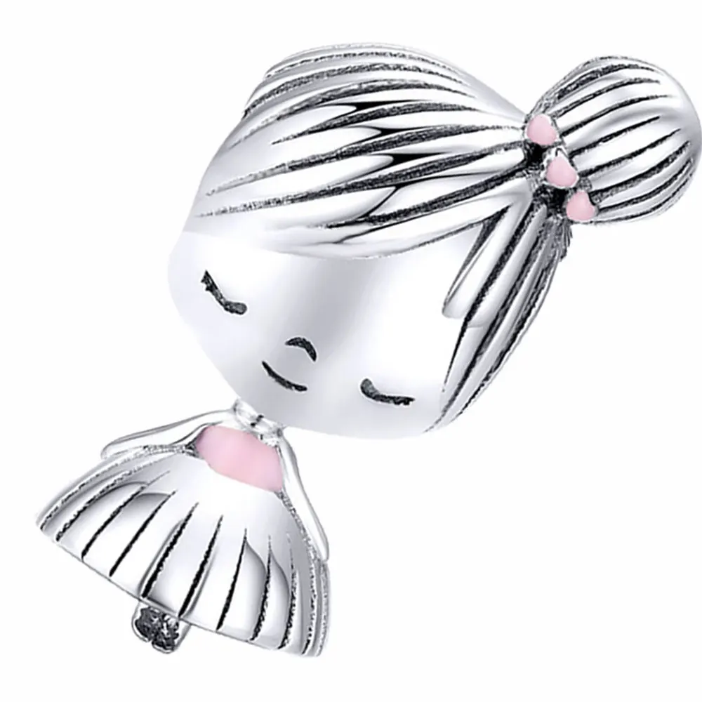 

925 original charms Little girl charm Silver pendant Fit Original Bracelet Fashion Jewelry