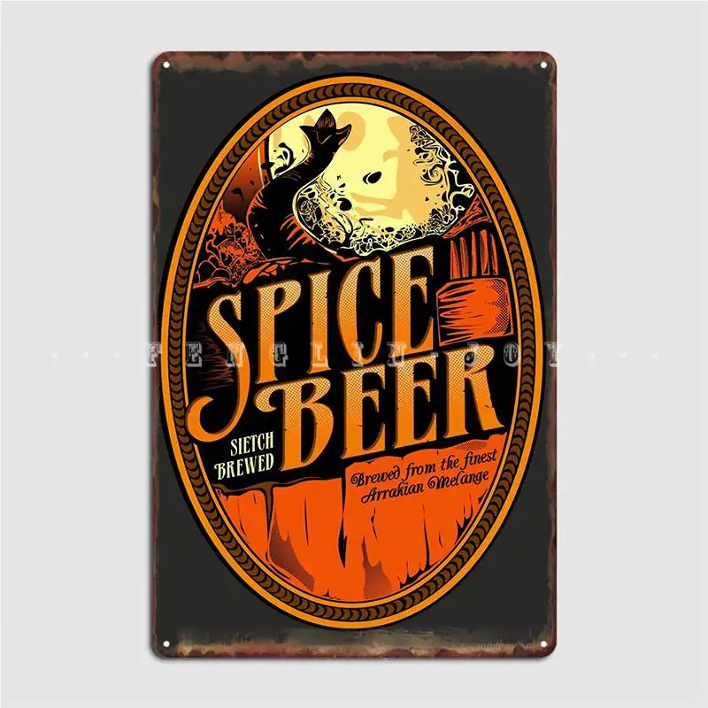 

Этикетка Спайс пиво металлическая фотография кухня винтажный клувечерние ринка жестяной плакат