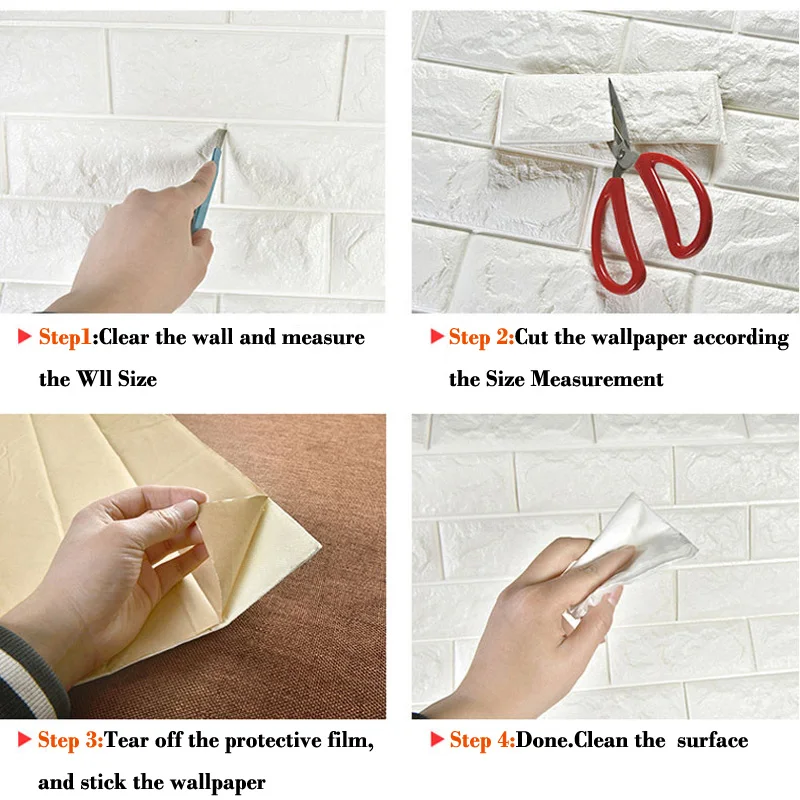 

35*38.5CM DIY Self-Adhensive 3D Brick Wall Sticker Living Room Decor Foam Waterproof Wall Covering Wallpaper For TV Background
