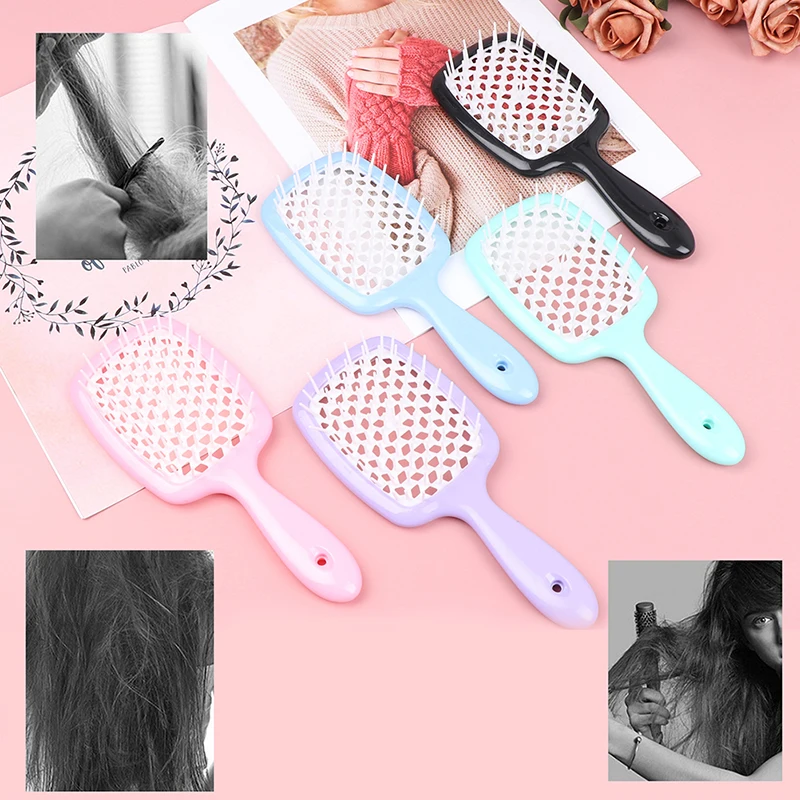 

1PC Comb Hair Comb Square Spa Massage Combing Hair Inserts Combs Anti-static Comb Hair Brushes Girls Ponytail Comb