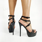 Женские босоножки на платформе SEIIHEM, туфли-лодочки на высоком каблуке, с перекрестными ремешками, вечерние, большие размеры 45, 50, 52