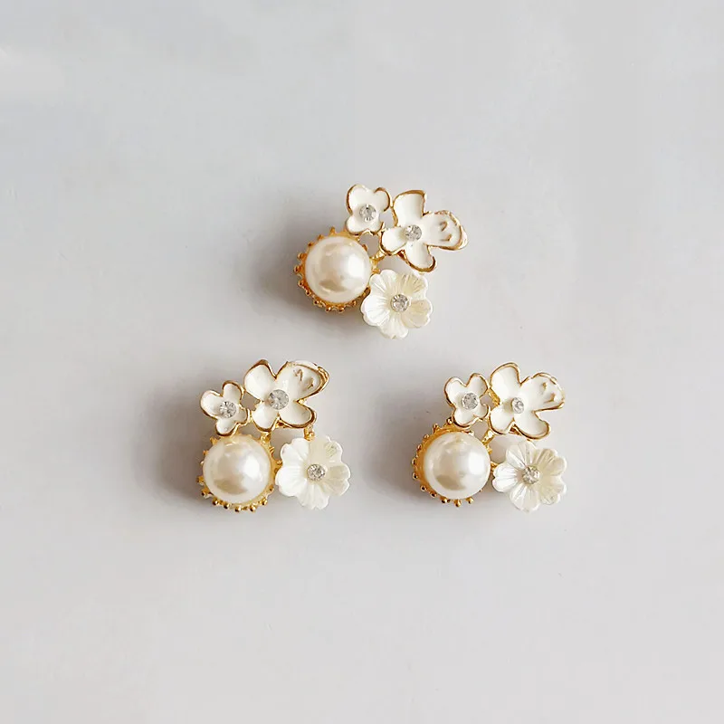 Цветы эмалированные для сережек металлический сплав KC 10 шт. 19x22 мм | Украшения и