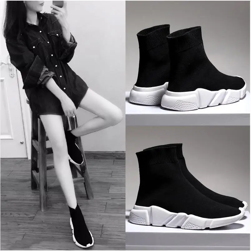 Оптовая Продажа повседневные носки обувь для женщин кроссовки трикотажные