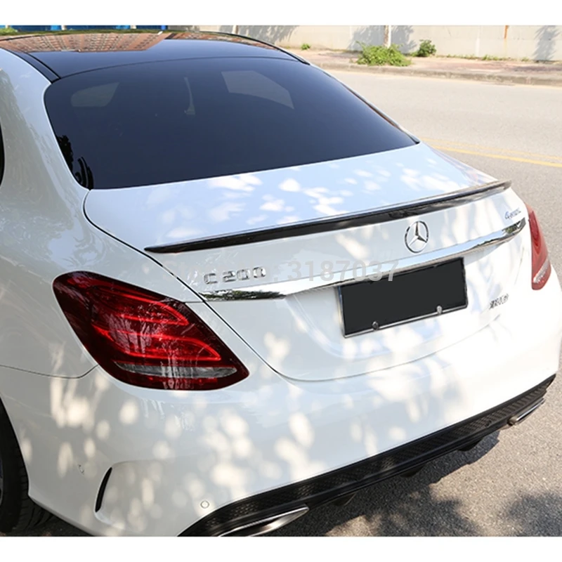

For Benz W205 C180 C200 C260 C280 C300 C74 Spoiler 2015 Carbon Fiber Rear Roof Spoiler Wing Trunk Lip Boot Cover Car Styling
