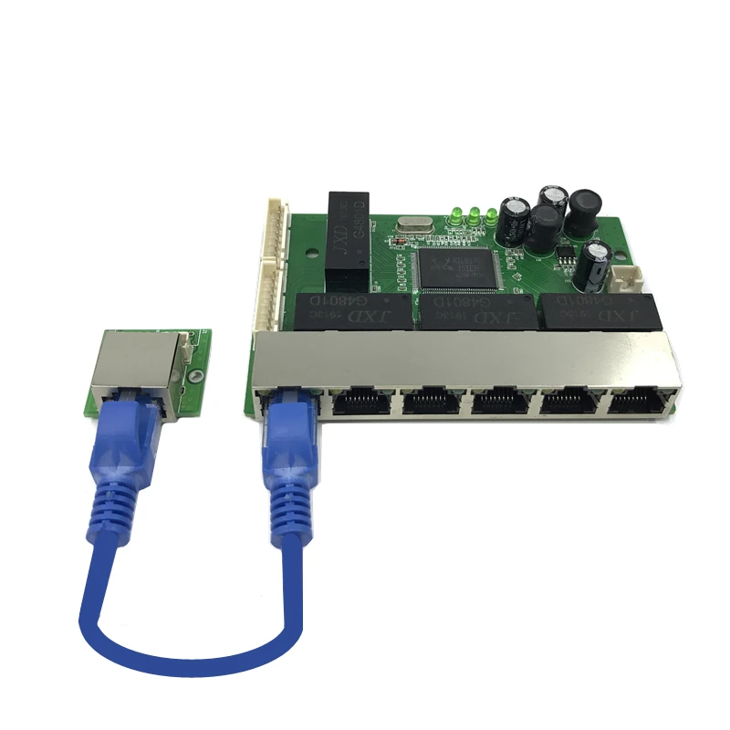 8-портовый гигабитный коммутатор Ethernet 8 портов 8-контактный разъем 10/100/1000 Мбит/с