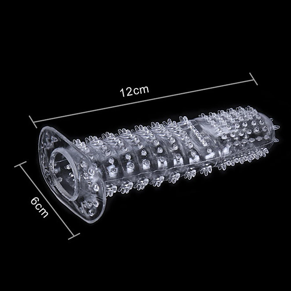 Penis Sleeve Condoms Male Enlargement Men Delay Spray Clit Massager Cock Cover No Vibrator Adult Sex Toy | Красота и здоровье