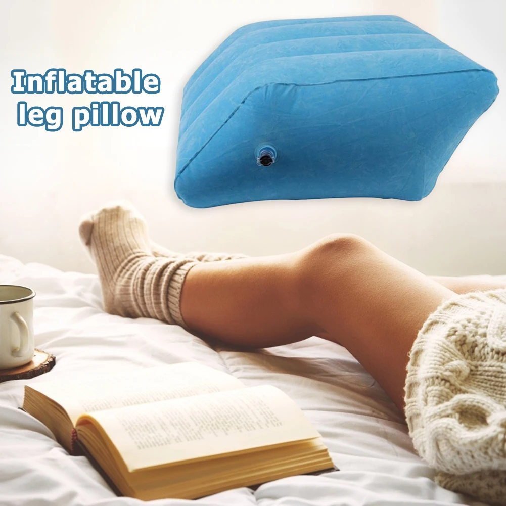 

Sleeping Memory Foam Leg Positioner Pillows Inflatable Leg Pillow Portable PVC Lightweight Rest Raiser Body Knee Cushion