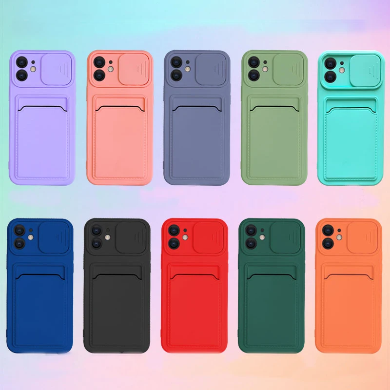 

Camera Lens Protection Card Bags Phone Case for IPhone 12 11 Pro Max X XS XR 7 8 Plus 12 Mini 10 Silicone Cover Soft Coque Coque