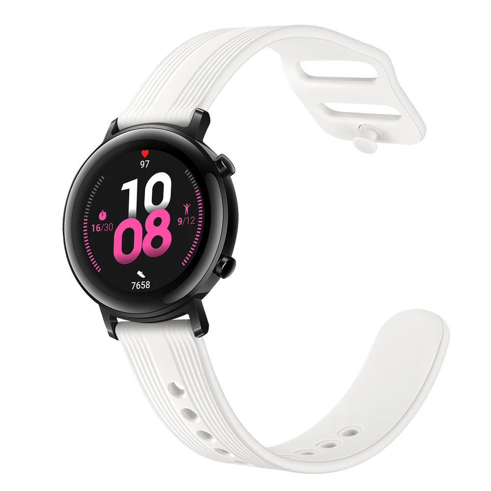 Ремешок силиконовый для Huawei GT 2 42 мм браслет Garmin vivoactive Amazift Bip band Amazfit GTR smart Galaxy Active 20