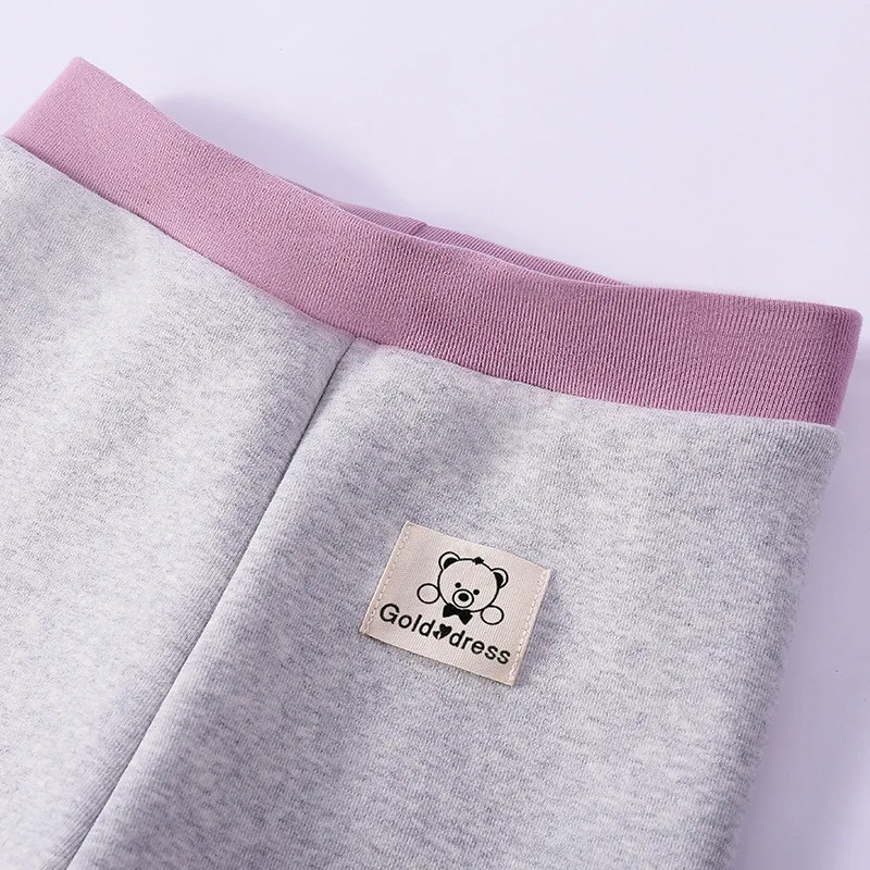 

Kids Pants Baby Girls Plus Velvet Thick Warm Leggings Autumn Winter Cotton Casual Cartoon Trousers Children Clothes 3 to 11Years