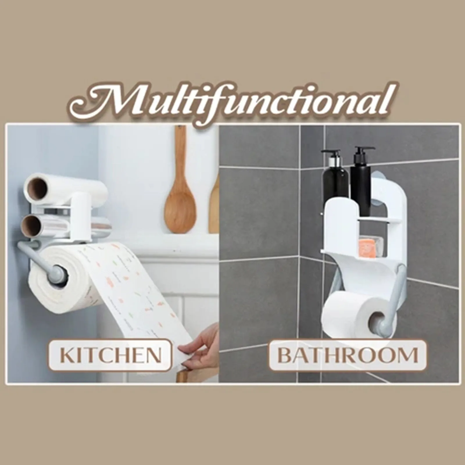 

Кухонная полка, выдвижная вешалка для холодильника, держатель рулона для бесплатной пробивки, держатель для туалетной бумаги в ванную комн...