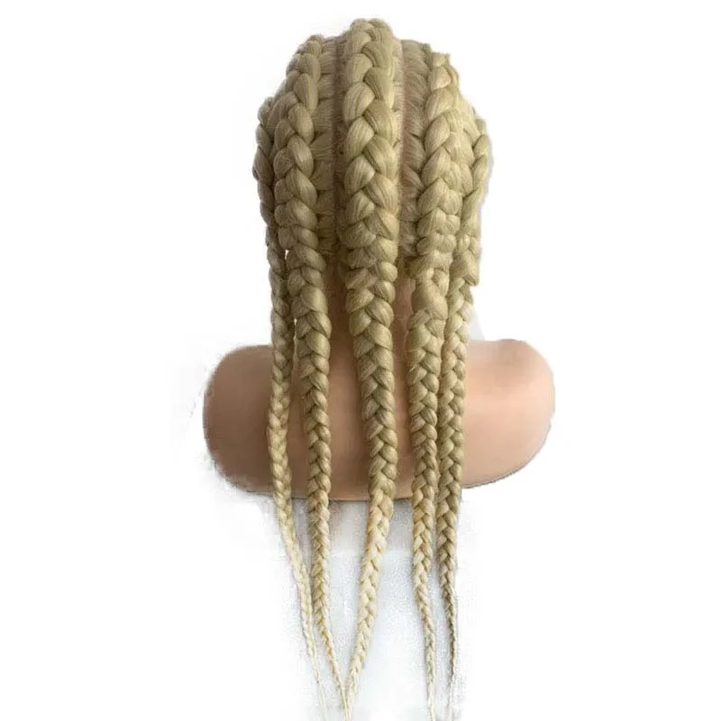Sylvia 613color Synthetic Braid Lace Front Wigs With Baby Hair For Women 5Box Braid Hand-Made Blonde Braid Wigs Cosplay Wigs