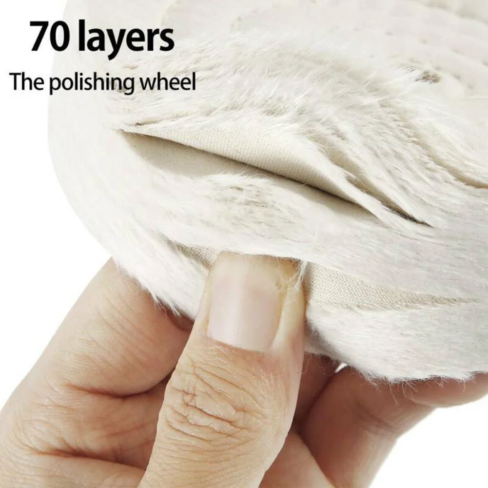 

4PC Polishing wheel Spiral Stitched 1/2 "center hole For polishing wood metal