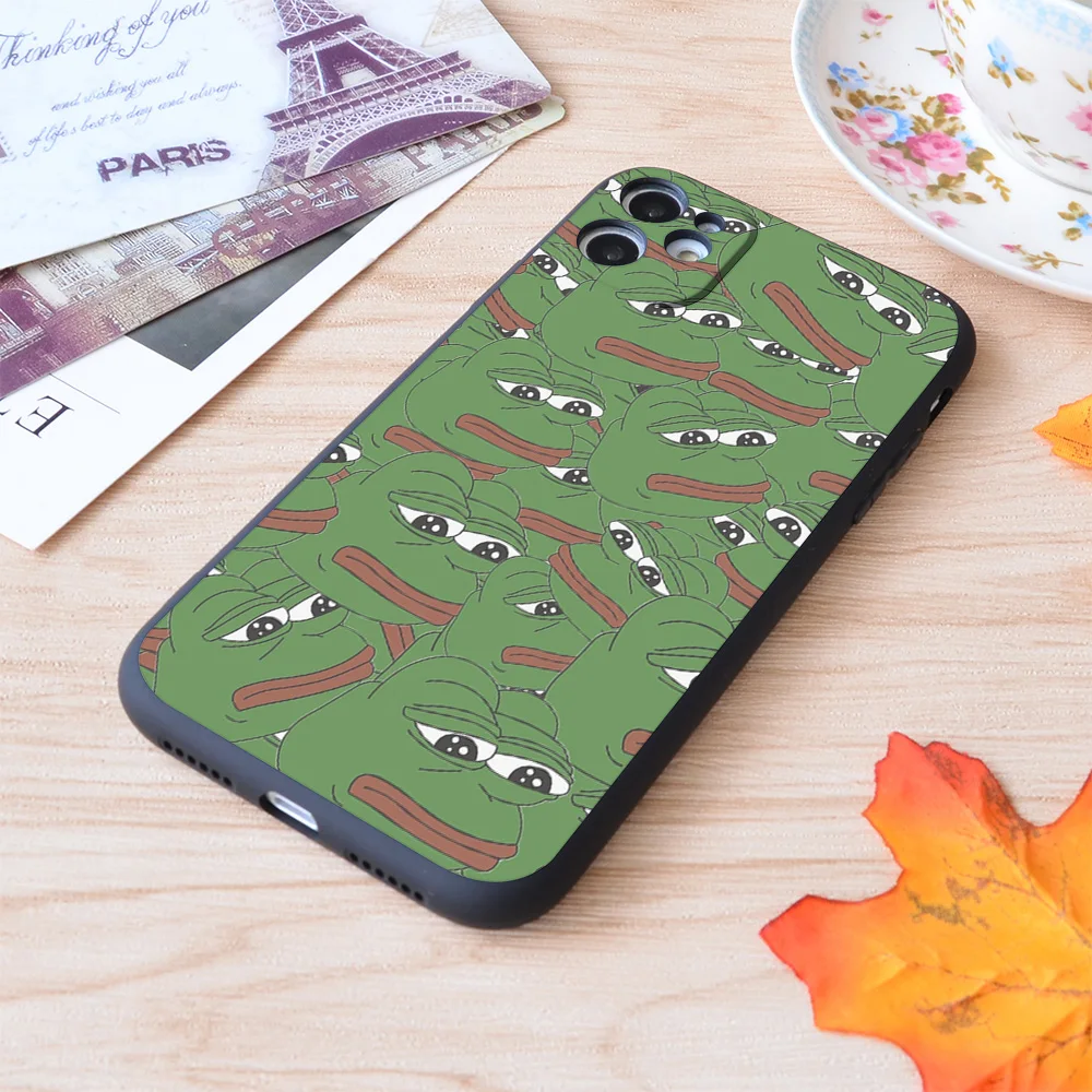 

Pepe Frog Print Soft Silicone Matt Case For Apple iPhone Case