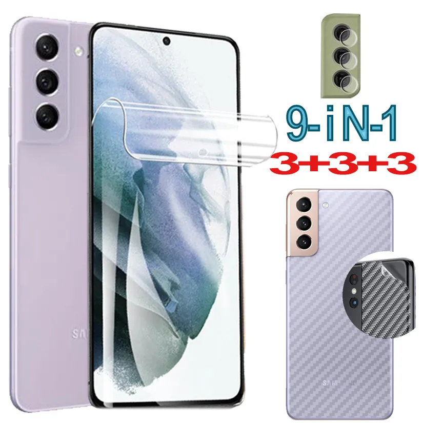 

S21FE Hydrogel Film Samsung Galaxy S21 FE S23 Ultra Screen Protector Samsung S22 Ultra Transparent Protective Films Sansung S23 S20 S22 S21 Plus Back Film Camera Lens Sumsung S23Ultra S21 FE Soft Glass