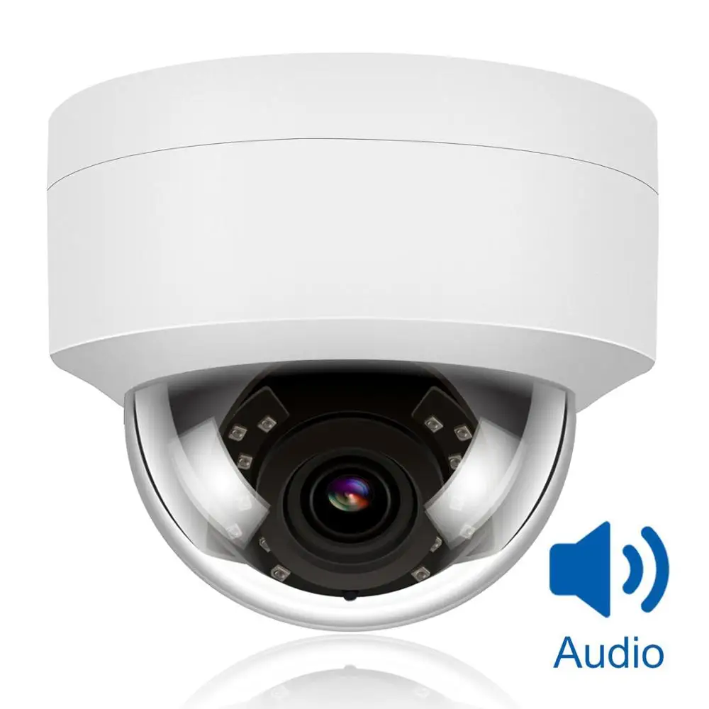 Anpviz(Hikvision совместимый) IPC-D250W-S 5 Мп купольная POE ip-камера с аудио домашней/наружной безопасности IR 30 м Открытый IP66 ONVIF DHCP