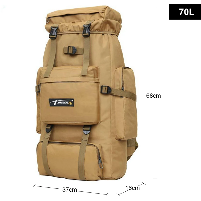 Рюкзак большой емкости тактический военный водонепроницаемый дорожный ранец 70 л