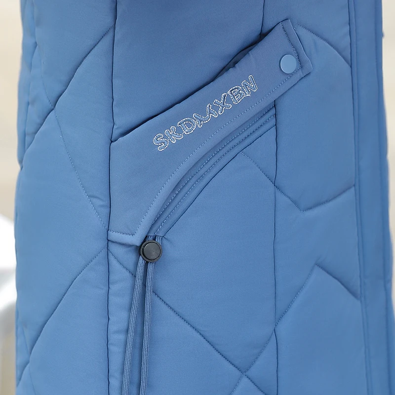 winter clothes women mother's cotton clothes middle-aged and elderly ladies thick hooded pure color cotton clothes woman parkas