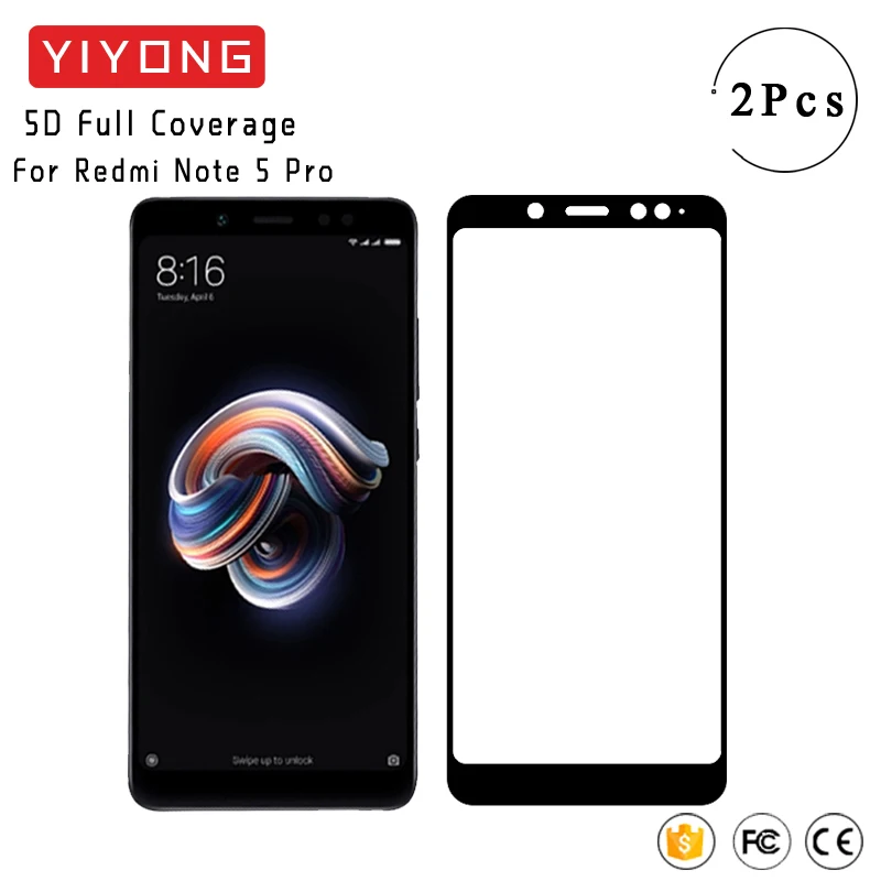 YIYONG 5D полное покрытие стекло для Xiaomi Redmi Note 5 Pro закаленное Xiomi Note5 Защита экрана |