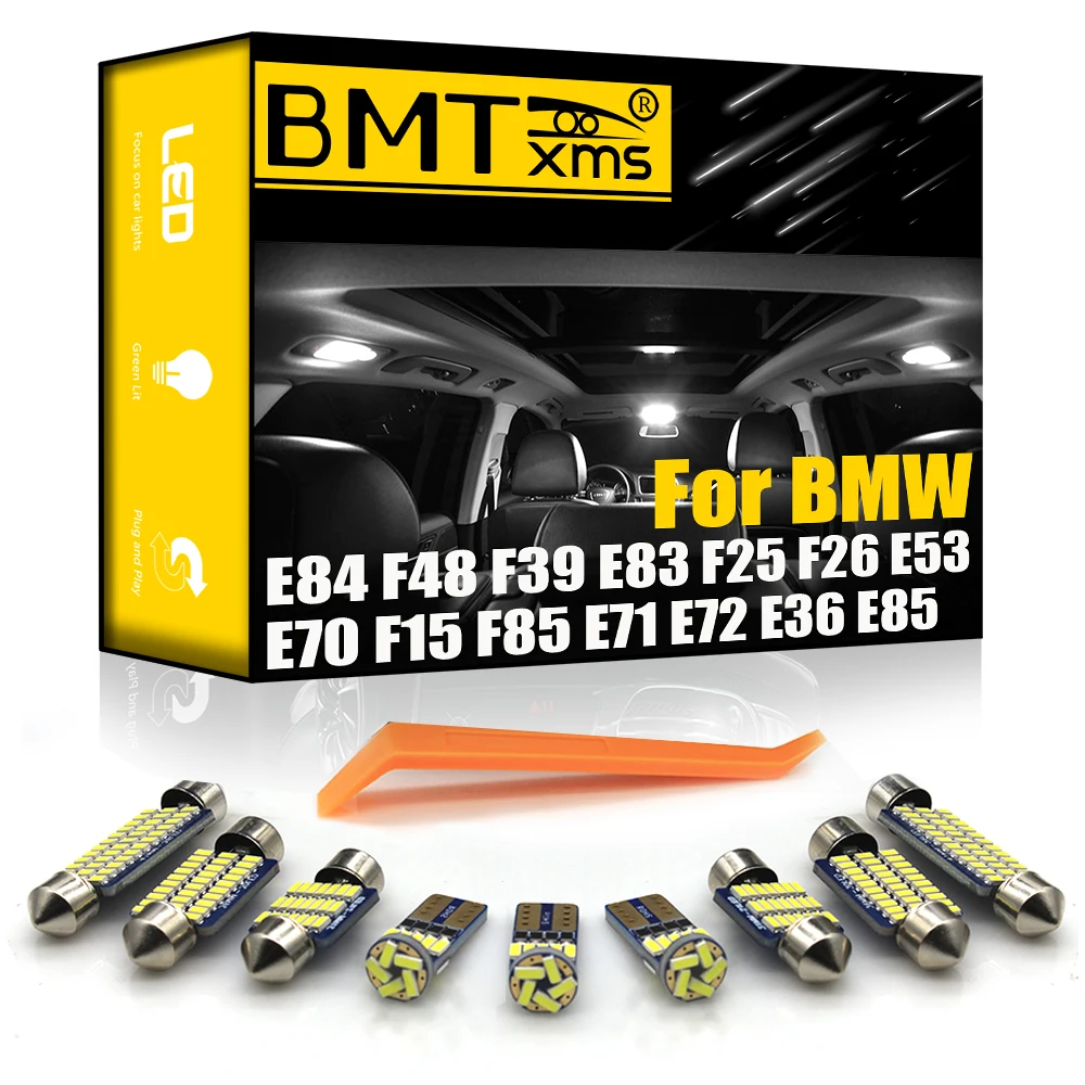 

BMTxms для BMW E84 F48 F39 E83 F25 F26 E53 E70 F15 F85 E71 E72 E36 E85 E86 E89 E52 328i аксессуары внутренние светодиодные фонари Canbus