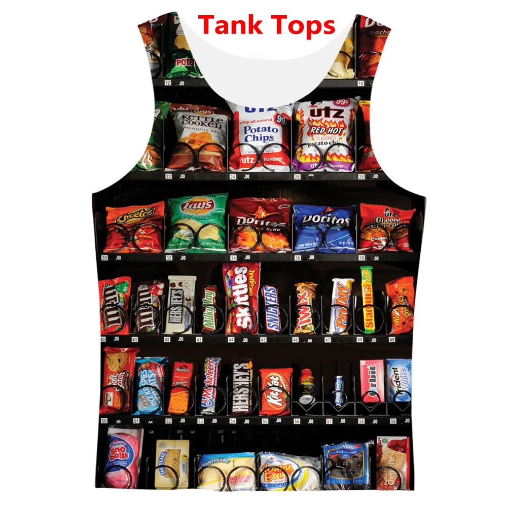 Ams торговый автомат Снэк 3d печать толстовки/футболки/свитшоты/брюки для мужчин