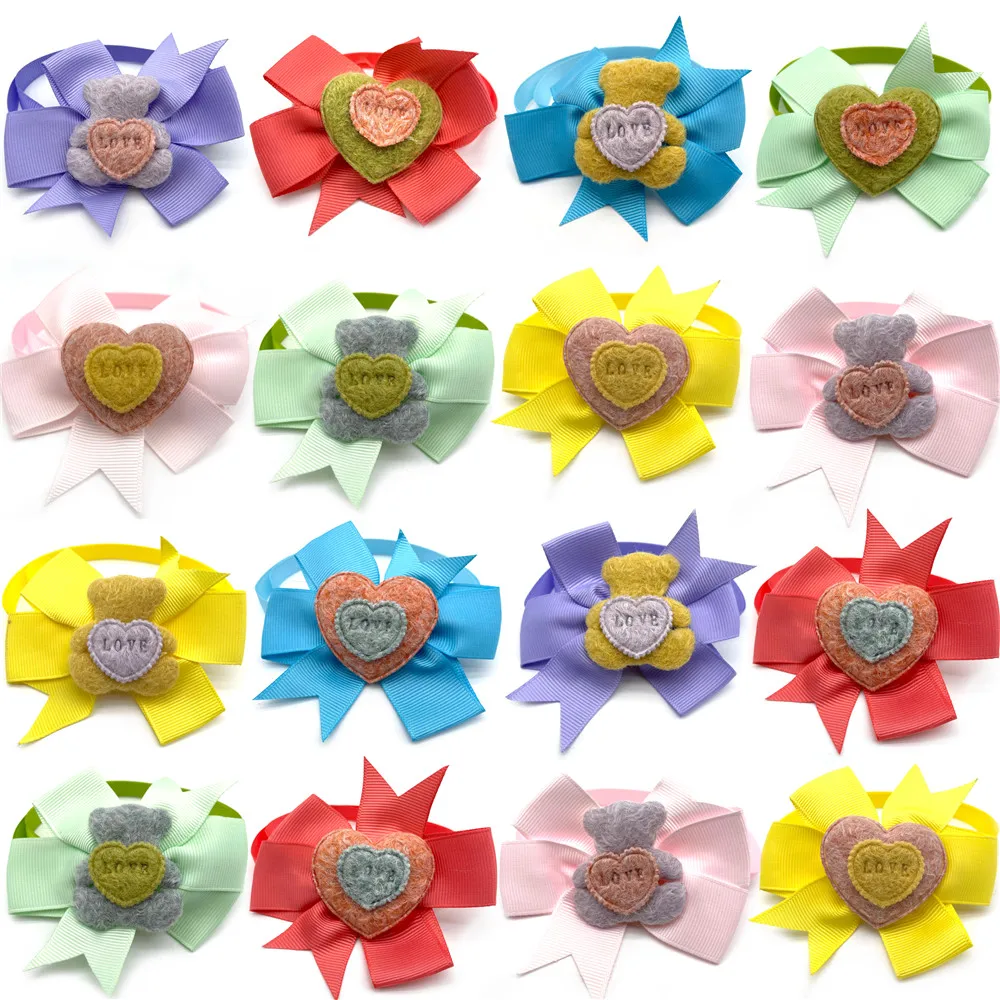 

50/100pcs Valentine's Day Pet Supplies Small Dog Cat Bow Ties Love Style Pet Accessories Pet Dog Bowtie Necktie Dog Accessories