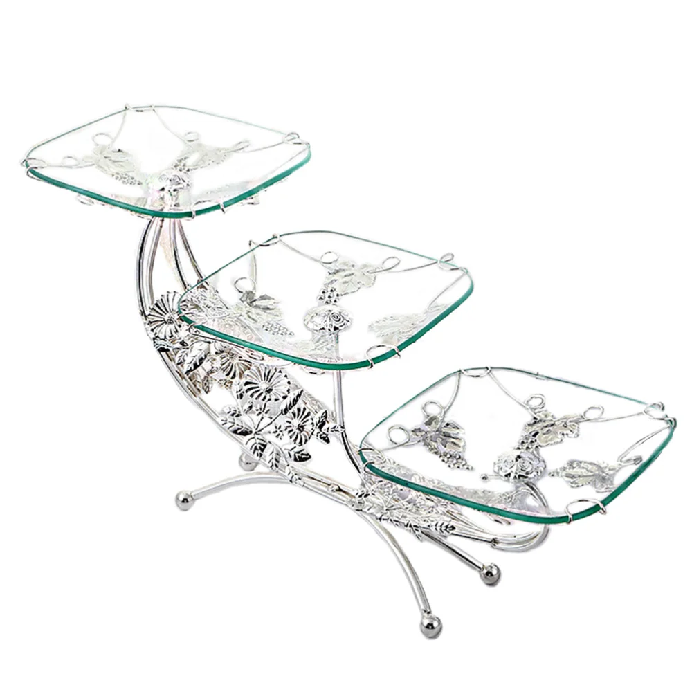 

1Pc Decorative Food Storage Tray Home Hotel Snacks Plate Unique Party Fruit Tray