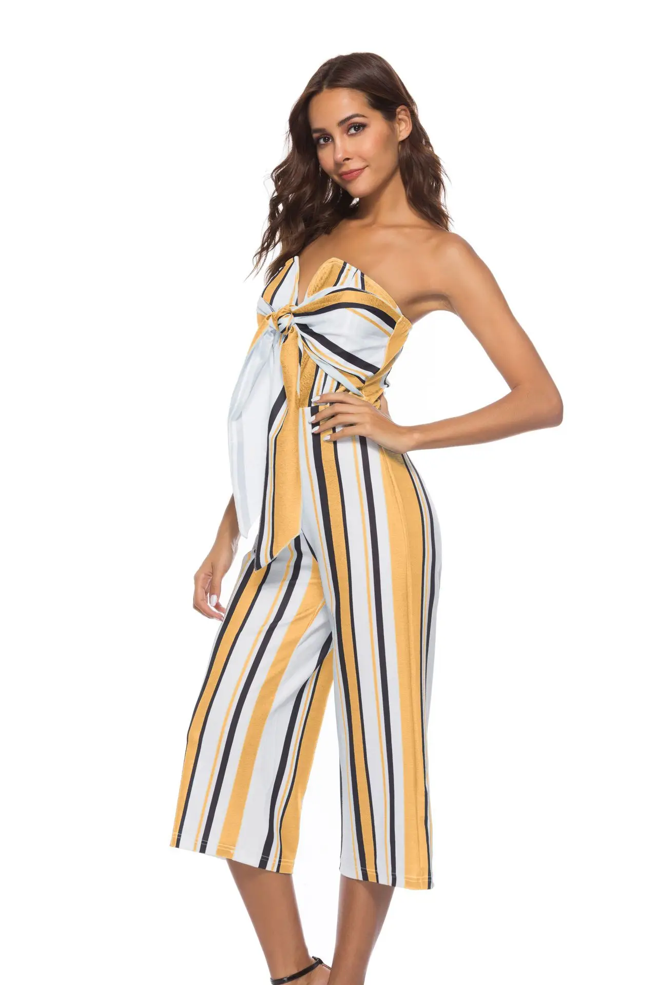 

Overalls Sleeveless Strapless Summer Jumpsuit Bodysuit Women Banquet Jumpsuit