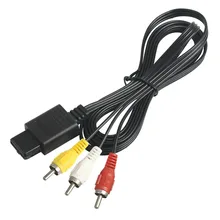 180cm 6ft AV TV 3 RCA Video Cord Cable For SNES Game Cube / N64 for Nintendo 64 100pcs