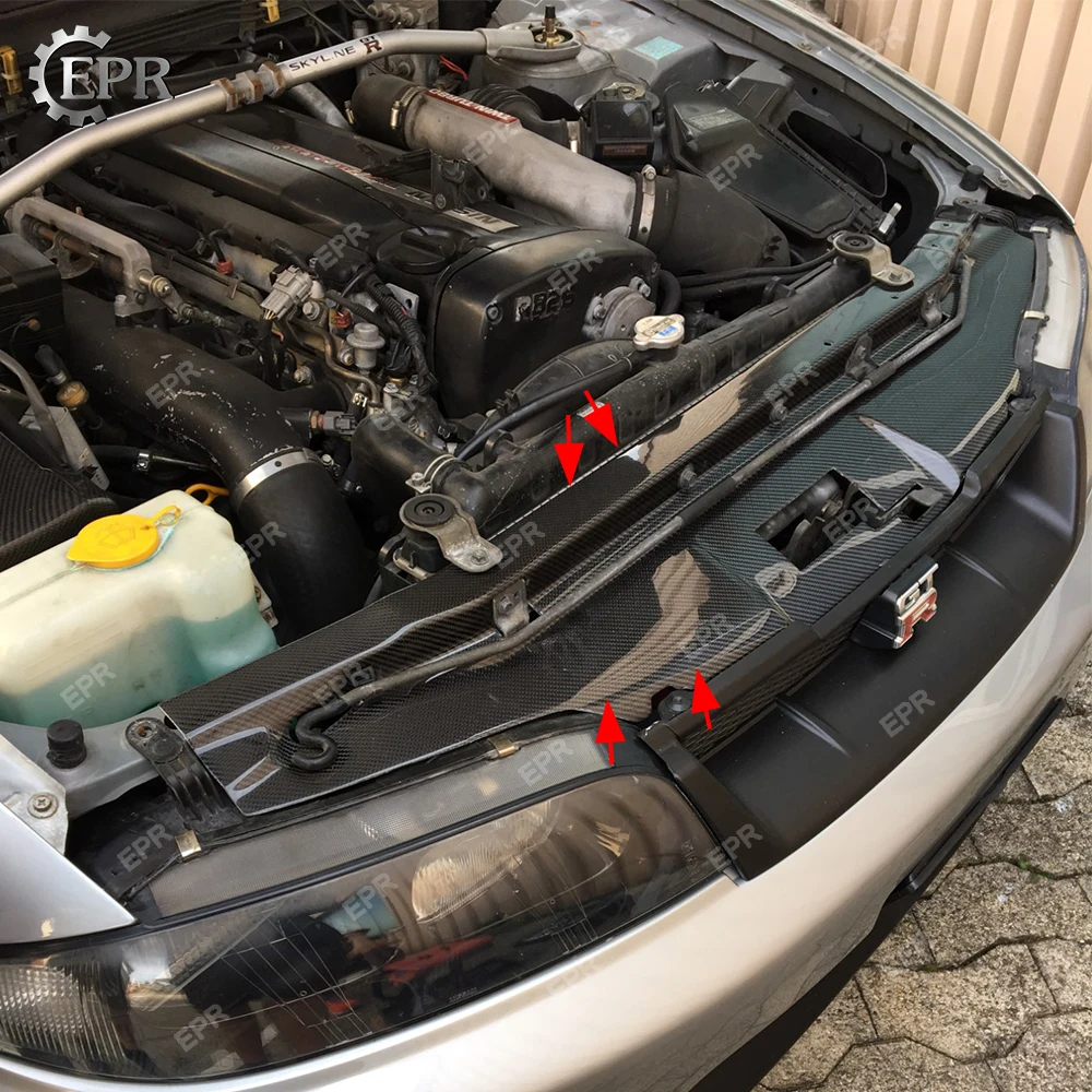 Для Nissan Skyline R33 углеродное волокно для гаража защита охлаждающая панель Корпус