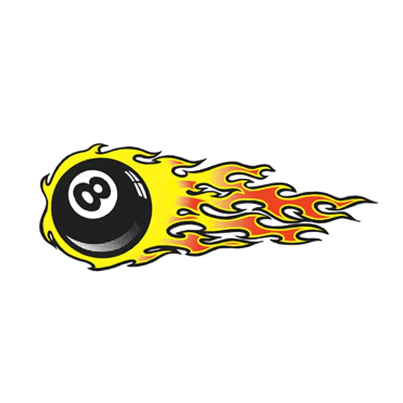 

Fashion Eight Ball Flames Hot Rod Performance Car Stickers Automobiles Motorcycles Styling PVC Decal Waterproof,13cm*5cm