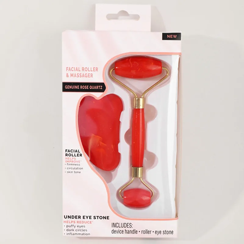 Скребок Для Массажа Гуаша натуральный нефрит розовый кварц камень для лица шеи