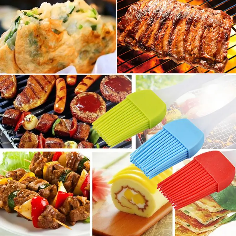 4 шт./компл. силиконовая щетка для масла набор блинов барбекю белый фарфоровый