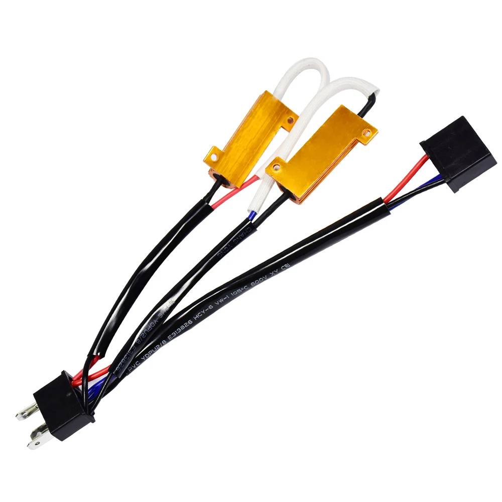 YUNPICAR H4 HB2 9003 50 Вт 6Ohm светодиодный РЕЗИСТОРЫ НАГРУЗКИ адаптер Fix мигающий мерцающий мигание для фар дневного света