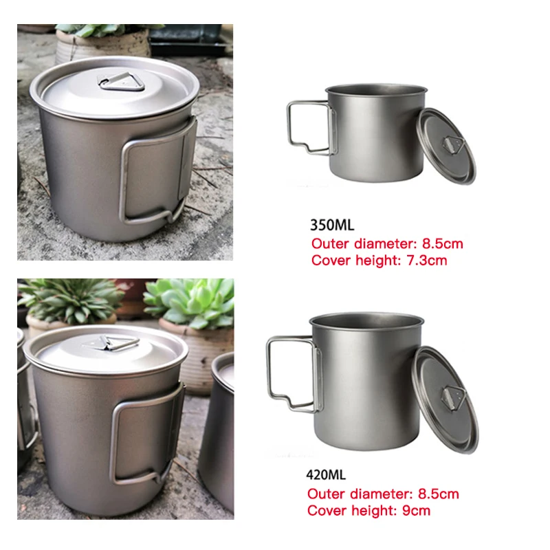 

Durable Coffee Mug Titanium Compatible Drinkware Coffee Cup Home Outdoor Camping Picnic Ultralight Portable High Quality Cup